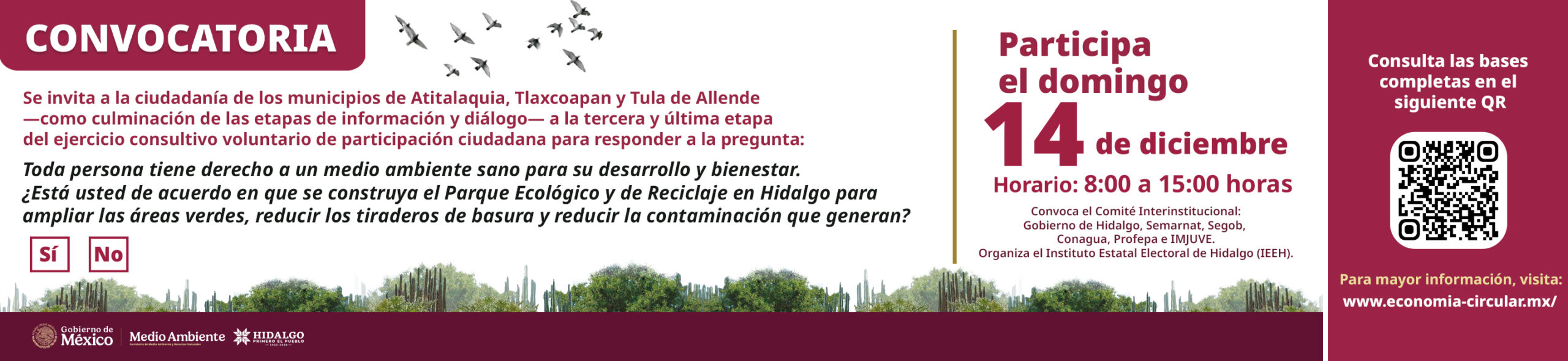 Convocatoria del PERH sobre la convocatoria del 14 de diciembre