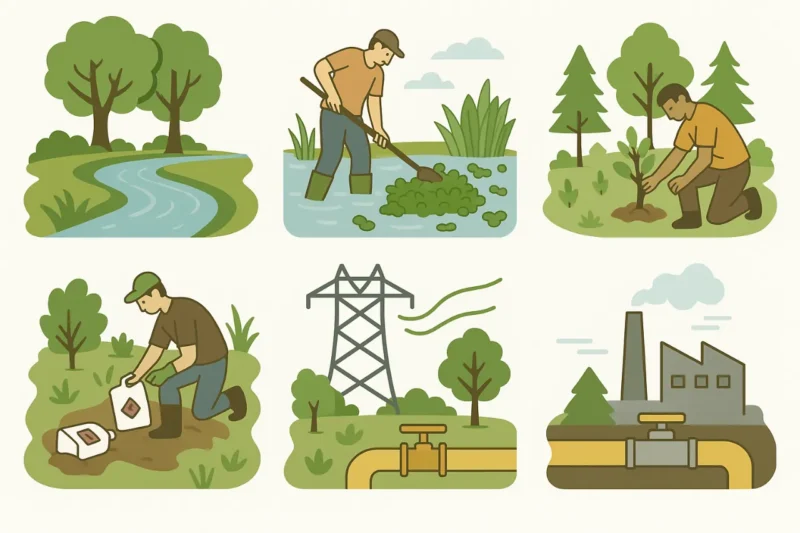 acciones ambientales del parque ecológico-6 situaciones de acciones que se harán en el PERH