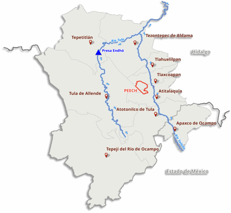 Mapa de Hidalgo sección de Enfoque general para Hidalgo
