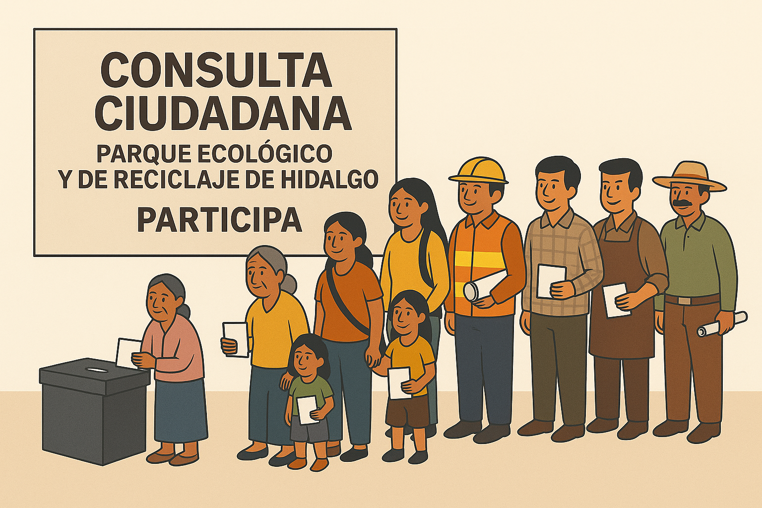 personas participando en la consulta ciudadana